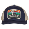 Lazy J Ranch Navy & Tan Serape Sunrise Mid Profile Trucker Hat
