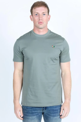 Men's Rooster Logo Cotton Turqouise T-Shirt
