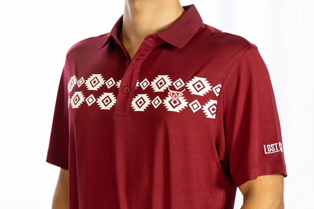 Aztec Polo - Maroon