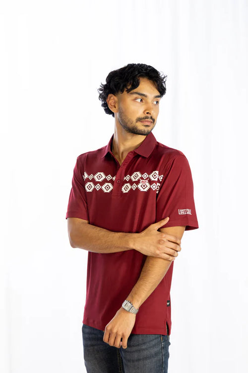 Aztec Polo - Maroon