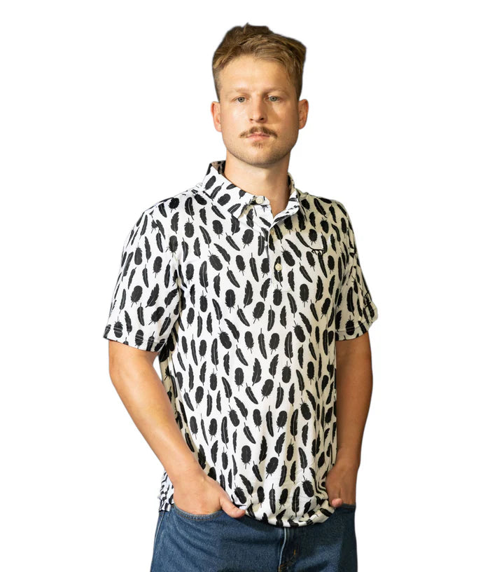 Black Feathers Performance Polo