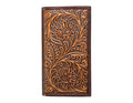 Nocona Western Wallet Mens Rodeo Floral Embossing Brown